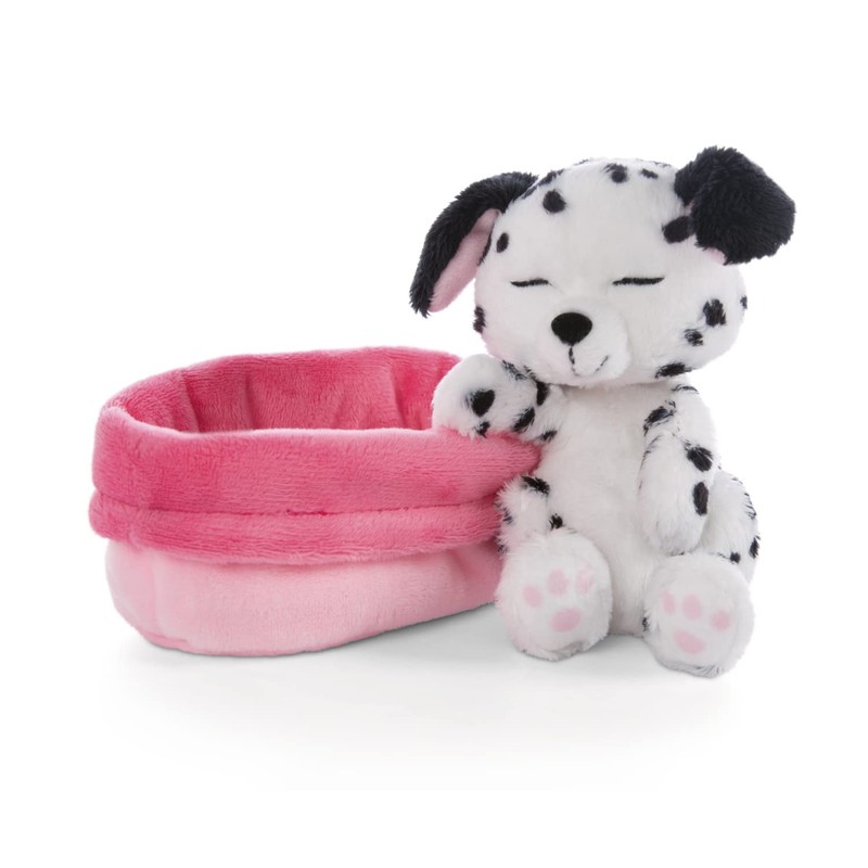 NICI 47891 Sleeping Pets, Puppies, Sleeping Dalmatian Puppy in Basket,