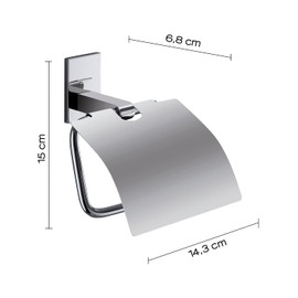 Gedy G-Singapur Toilet Roll Holder Chrome Plated Dimensions 15 x 14.3 x 6.8 cm Weight 0.3 kg Stainless Steel and Chromall® Roll Holder 10 Years Design R&S