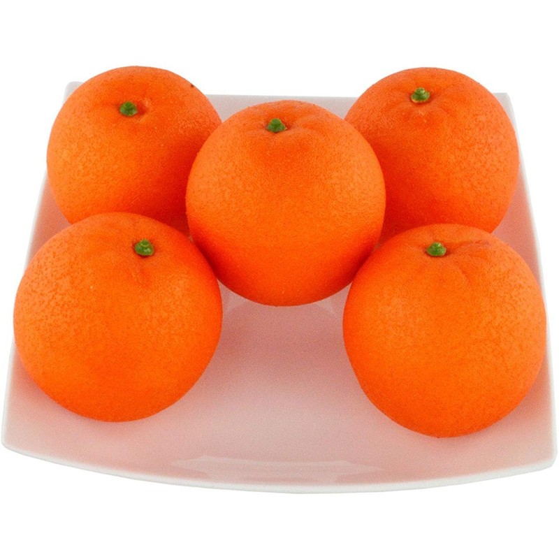 10Pcs Artificial Lifelike Simulation Orange Set Fake Fruit for Home