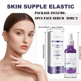 Mikabila (04)30ml*2 Niacinamid Gesichtsserum,B3 Dark Spot Corrector und Gesichtsserum mit Niacinamid,Poren Verfeinern Gesichtsserum für dunkle Flecken und Pickel,Anti-Wrinkle Gesichtspflegeserum