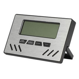 Indoor Cigar Hygrometer Thermometer DualDisplay Humidity Temperature Meter Device Tool(Silver )