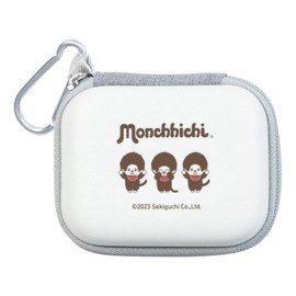 Granthunk Gadget Pouch, Small, Hard Pouch, Storage, Small Items, Monchhichi Gadget Pouch SS (Neiaiai-Nai-Naana), Cable, Compact, For Travel, Business Trip