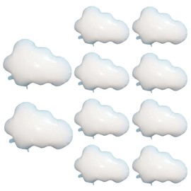 YQWIN 10Pcs Cloud Balloons Cloud Party Decorations White Cloud Foil Balloons Blue Sky White Cloud Balloons Cloud Theme Party Balloons Weather Balloons for Cloud Birthday Party Baby Shower Decorations