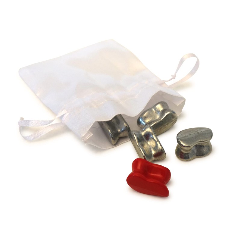 Ducale 130010719 The French Game Bones Metal Travel Game