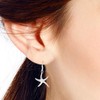Beautifully Simple .925 Sterling Silver Starfish Dangle Earrings