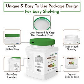 Morning Pep Monk Fruit Sweetener, golden Sugar Substitute, 2.5 lb, Keto Friendly, 1:1 Sugar Replacement, Zero Calorie, Non-GMO, Kosher, Golden - 2.5 lb