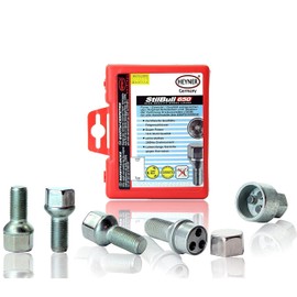 Heyner Locking Wheel Nuts M12x1.5 Fits Saab 9-3 Models 2000 To 2024 Set 4 Locks Alloys Antitheft Protection Bolts I3