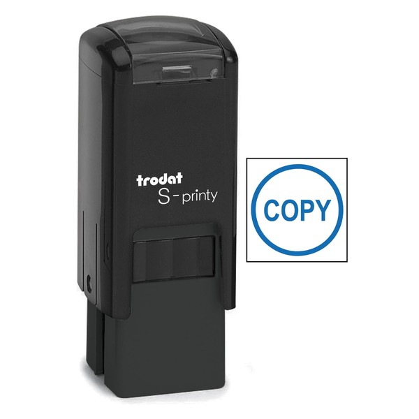 Trodat S-Printy 4921 Self-Inking Mini Stock Stamp-"Copy" English. Blue Ink
