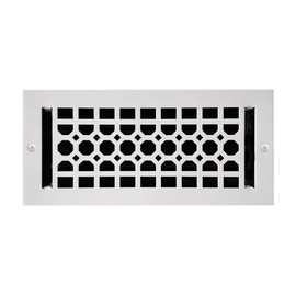 Empire Register Co, Ceiling & Wall Vent Cover - 4x10 inch, Honeycomb Design, White Finish, Metal Damper Attached, Measure Wall Hole Dimensions (not for Floor use)