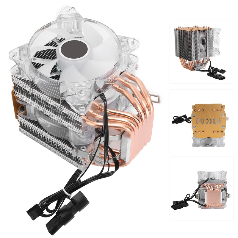 LANSHUO CPU Cooler Computer Supplies 4Pin for Intel LGA/775/1155/1156/1366 AMD/AM2/AM2+/AM3