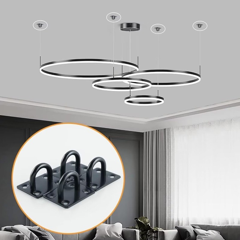 Mooche 8PCS Pad Eye Plate Suspension Ceiling Hook, Stainless Steel