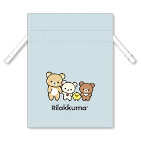 Marimo Craft MRK-611 New Basic Rilakkuma Clear 3 Pocket Pouch, Mini, Blue, W 5.1 x H 3.5 x D 1.4 inches (13 x 9 x 3.5 cm)