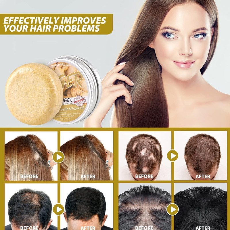 Champú Con Jengibre Para El Crecimiento Del Cabello