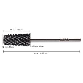 PANA Tapered Barrel Carbide 3/32" Shank Size - (Black, Coarse Grit) - Fast remove Acrylic or Hard Gel Nail Drill Bit for Manicure Pedicure Salon Professional or Beginner