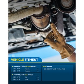 PHILTOP Automotive Replacement Catalytic Converter Fit For Hyundai, Kia 2012-2017 Accent, 2012-2014 Soul 1.6L, 2012-2016 Rio, 2013-2017 Veloster 1.6L, 2012 Veloster OEM# 16680,641502(EPA Compliant)