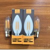 Lamsky 4-Pack 6W B22 Bayonet LED Filament Candle Light Bulb,2700K