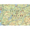 Detailed Physical Ireland Poster Map - 23.3 x 16.5 Inches