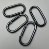 Carabiner, Black Carabiner, Small O-Ring (Pack of 6), Lightweight, 0.16