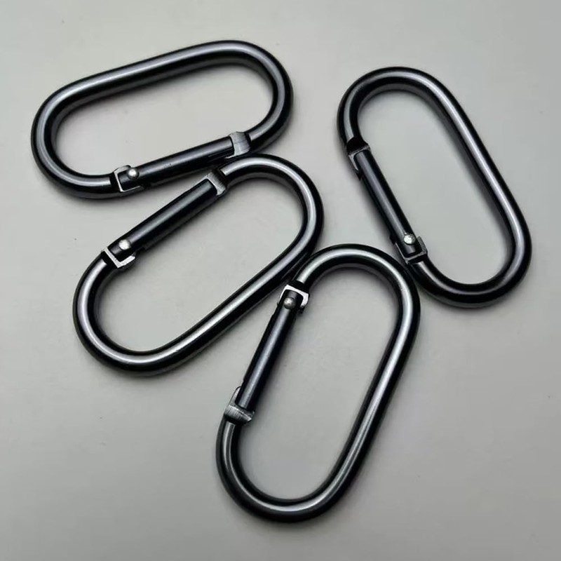 Carabiner, Black Carabiner, Small O-Ring (Pack of 6), Lightweight, 0.16