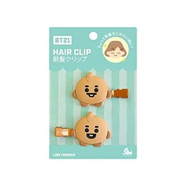 Solomon Shoji BT21 Bangs Clip HAIR CLIP Cute Bangs Pin Hairpin Hair Clip Hair Accessory for Cleansing Makeup Desk Work Bangs Stop (SHOOKY)