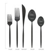 Dark Stainless Steel Flatware (Set of 5)