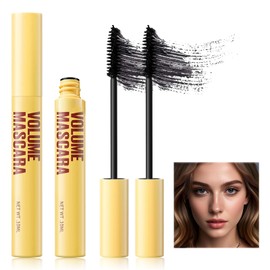 2-Pack Black Mascara Volumising & Smudge-Proof - Waterproof Formula for Thinning & Sparse Lashes, Gentle & Hypoallergenic for Sensitive Eyes