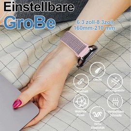 KUBFDL Nylon Watch Strap 20 mm 22 mm Bracelet Quick Release for Men Women Smartwatch Replacement Strap Adjustable Breathable Sports Fabric Watch Straps Watch Replacement Strap