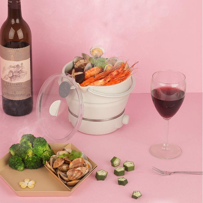 Drizzle Foldable Electric Cooker Travel Hot Pot - Dual Voltage
