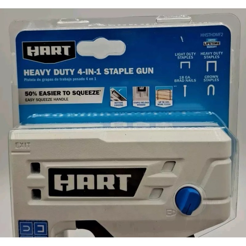 Hart Multi-Function 4-In-1 Staple Gun Heavy Duty, Ideal for Home