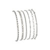 KunJoe Dainty Silver Bracelets for Women Stack, Silver Jewelry Set