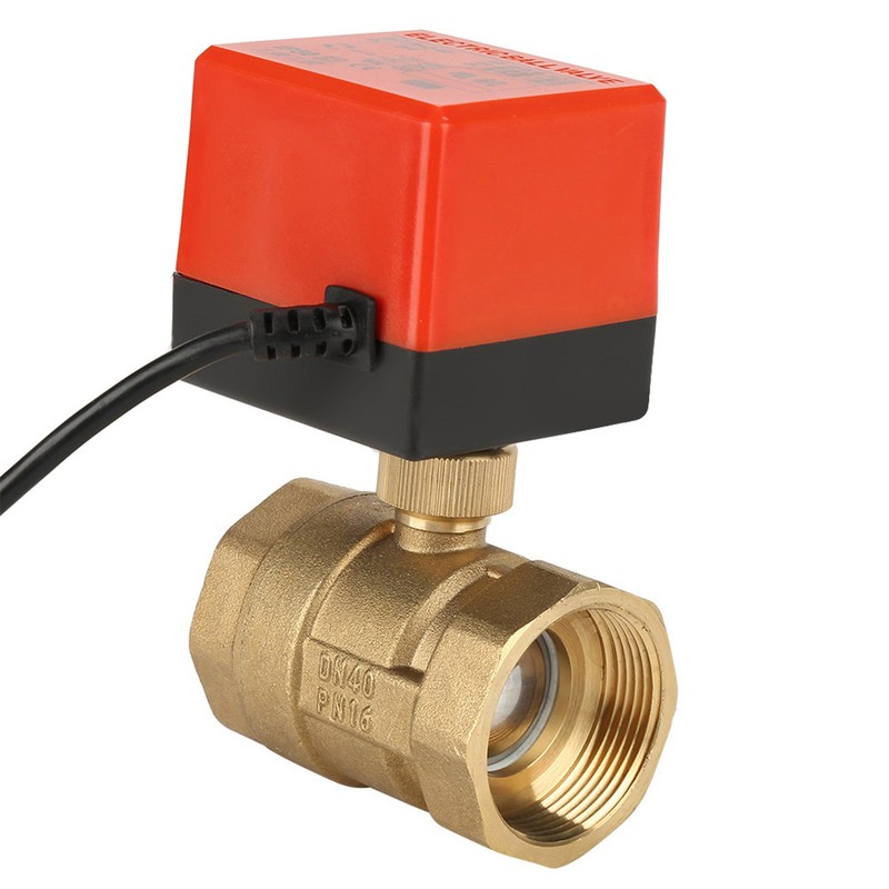 DC 24V 2 Way 3 Wire Brass Motorized Ball Valve