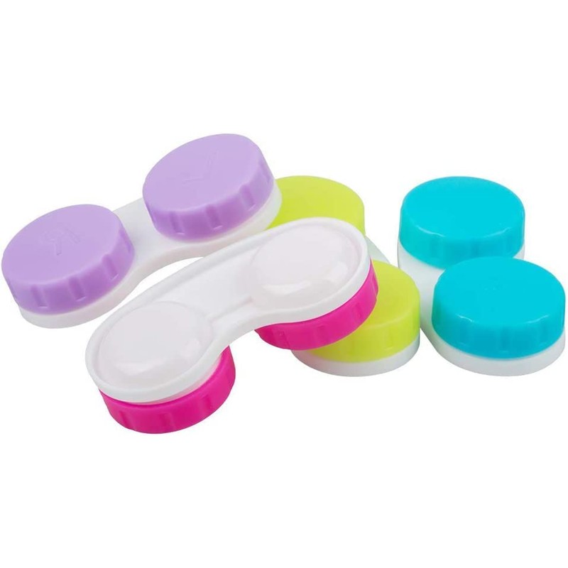 KISEER 24 Pack Colorful Contact Lens Case Box Holder Container