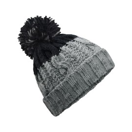 Beechfield Apres Beanie - Luxury Pom Pom Beanie Hat - Men & Women, Thermal Winter Hat - 100% Soft Spun Acrylic Light Green/Black