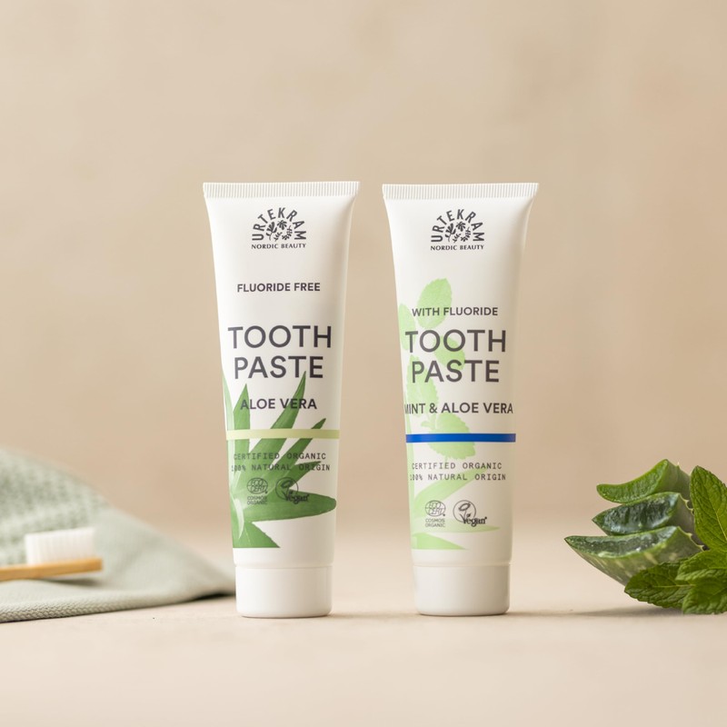 Urtekram Flouride Free Aloe Vera Toothpaste - Vegan - Organic