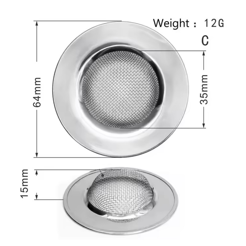 Stainless Steel Sink Strainer for Kitchen & Bathroom – Mesh