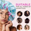 BE BEAUTIFUL EXTENSIONS Premium Ruffle Silk Satin Sleeping Bonnets Hair,