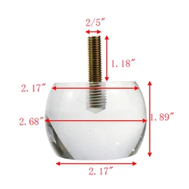 Mcredy Sofa Chair Table Legs 2-inches Clear Acrylic Furniture DIY Legs, Decorative Leg Foot, with Mounting Hardware, Height 1.89 inch 4 PCS Heavy Duty,Type-6