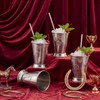 Gandeer 4 Pack Derby Mint Julep Cups with Straws 3D