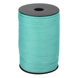 QUARKZMAN 4 mm Polypropylene Rope Braided Ropes, 100 m Nylon Rope Hollow Rope for Washing Line, Camping, Hiking, Outdoor, Light Blue