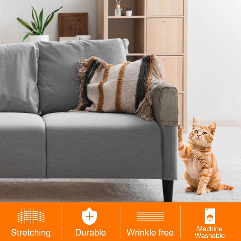 sourcing map 2 Pcs Sofa Armrest Covers Stretch Couch Armrest