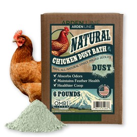 ARDEN LINE Zeolite Chicken Dust Bath | All-Natural Finely Milled Zeolite Dust | Natural Kraft Box Packaging | Chicken Coop Accessories | Made in The USA