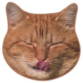 HEMING'S Tongue Out Cat Realistic Motif Towel Funny Cat Towel Handkerchief