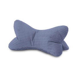 Reading Bone Corduroy Grey Neck Pillow Bone Pillow Bolster Reading Pillow Oeko-Tex 100 Certified and Washable at 60°C - Pillow for Neck, Knee or Belly for Reading or Relaxing - 38 x 19 x 19 cm