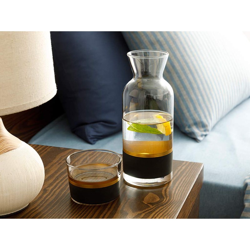 WICCHA Bedside Glass Water Carafe and Tumbler Set - 24.7
