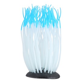 Simulation Artificial Silicone Sea Anemone Coral Ornament for Aquarium Fish Tank Decor(Blue)