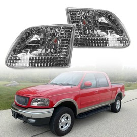 Nixon Offroad Projector Headlights for 1997-2003 Ford F150, 1997-1999 Ford F250 Super Duty, 1997-2002 Ford Expedition, High Low Beam, Head Lights Assembly Clear Lens Left + Right