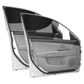 2 PCS Car Shades for Back Windows, 19.7"×18.9" Magnetic Double Layer Car Window Shade with Full Shade/Half Shade, Window Shades for Car, Car Sun Shade for Driver(Front Window)