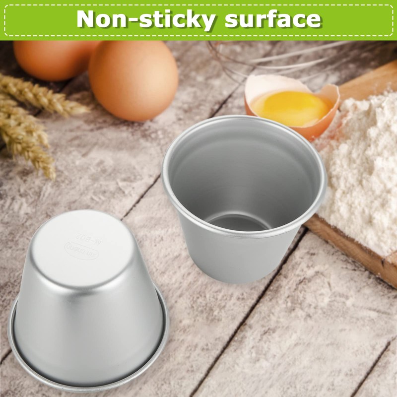 MIVIDE 20 Pack Dariole Moulds, Pudding Moulds for Baking, Individual