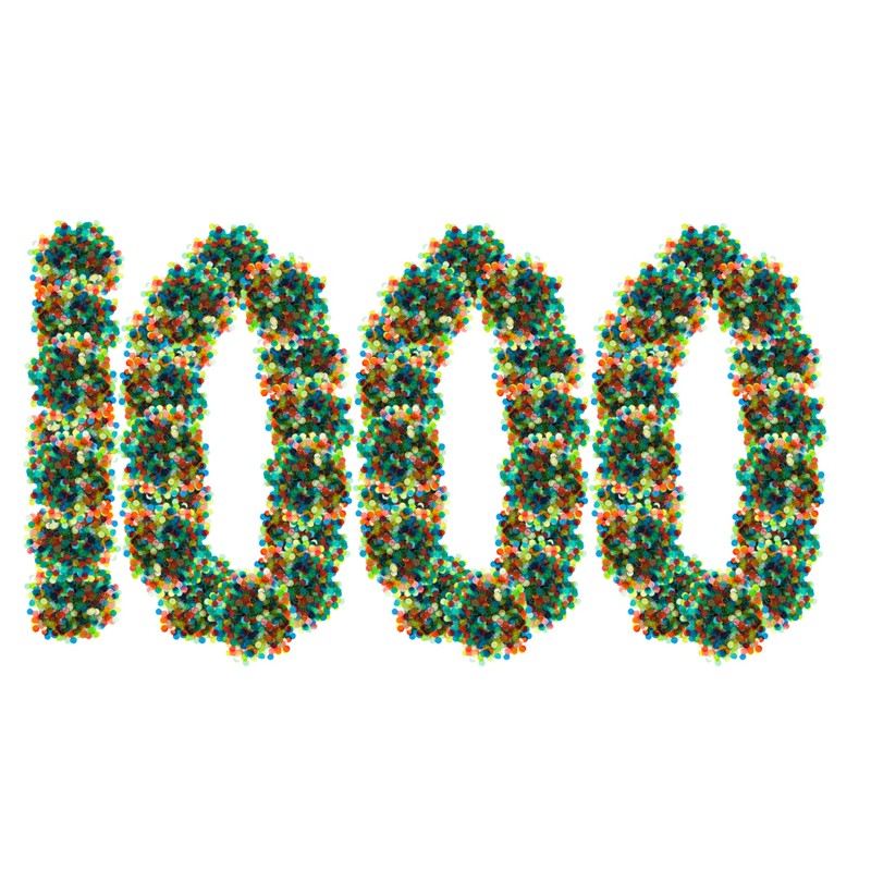 Regal Bingo Plastic Bingo Chips 1000 Pcs - Clear Transparent