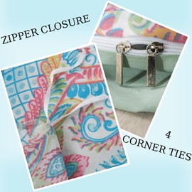 Zusbest Pink Green Duvet Cover Set King Size 100% Percale Cotton Paisley Comforter Cover Floral Printed Watercolor Bedding Luxury Crisp Soft Reversible Colorful Bedding 3Pcs, King